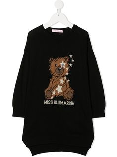 Miss Blumarine платье-джемпер с вышитым логотипом
