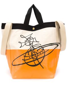 Vivienne Westwood сумка-тоут в стиле колор-блок с логотипом