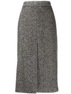 RedValentino юбка-карандаш в ломаную клетку