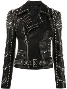 Philipp Plein байкерская куртка с металлическим декором