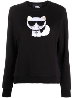 Karl Lagerfeld толстовка Choupette с круглым вырезом