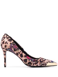 Versace Jeans Couture туфли с заостренным носком и леопардовым принтом