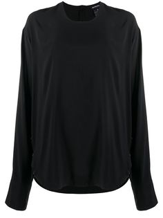 Ann Demeulemeester блузка оверсайз с длинными рукавами