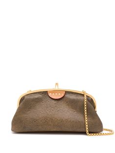Marni клатч с тисненым логотипом