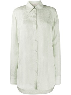 Nina Ricci удлиненная жаккардовая рубашка с цветочным узором