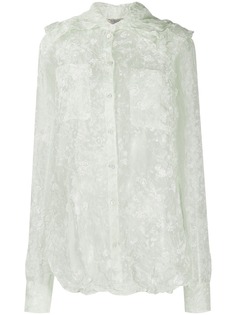 Nina Ricci рубашка с жатым эффектом и цветочным узором
