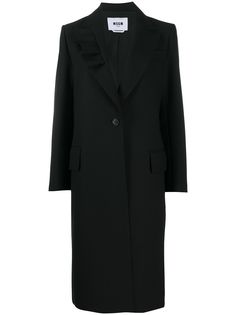 MSGM однобортное пальто с оборками