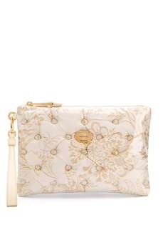 Moschino жаккардовый клатч с цветочным узором