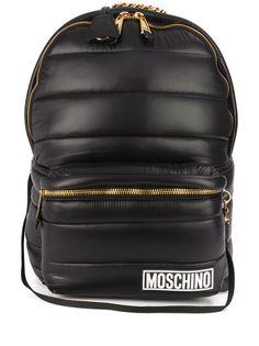 Moschino стеганый рюкзак с капюшоном