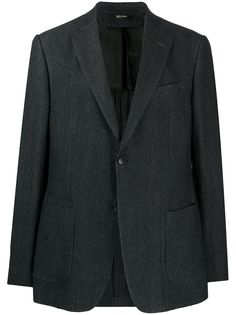 Z Zegna однобортный пиджак в тонкую полоску