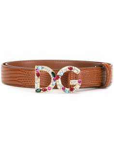 Dolce & Gabbana ремень с декорированной пряжкой-логотипом DG