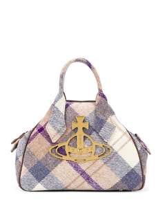 Vivienne Westwood клетчатая сумка-тоут с логотипом