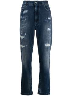 Dolce & Gabbana зауженные джинсы с эффектом потертости