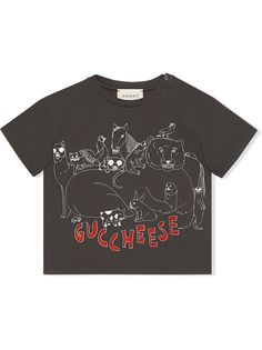 Gucci Kids футболка Guccheese с принтом
