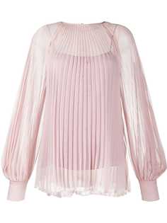 Blumarine полупрозрачная блузка со складками