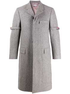 Thom Browne пальто строгого кроя с ремешками на рукавах