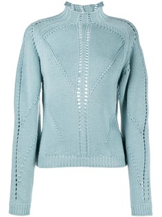 Alberta Ferretti трикотажный джемпер с перфорацией
