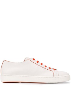 Santoni кроссовки с контрастной шнуровкой