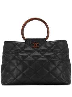 Chanel Pre-Owned стеганая сумка-тоут 2001-го года с логотипом CC
