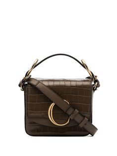 Chloé мини-сумка на плечо с тиснением под крокодила