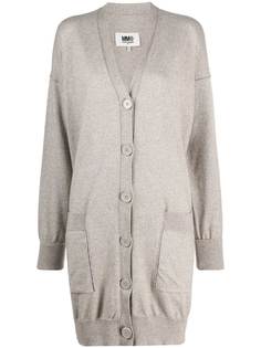 MM6 Maison Margiela кардиган оверсайз с окантовкой