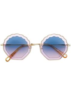 Chloé Eyewear солнцезащитные очки в фигурной оправе