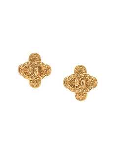 Chanel Pre-Owned серьги с логотипом CC