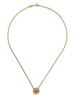 Aurelie Bidermann колье Bouquet из желтого золота с родолитом
