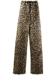 Tom Ford брюки широкого кроя с леопардовым принтом