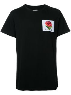 Kent & Curwen футболка с вышивкой розы