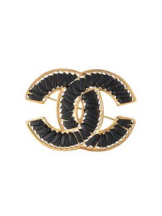 Chanel Pre-Owned брошь 2003-го года с логотипом CC