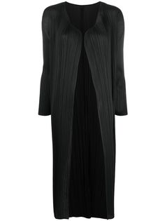 Pleats Please Issey Miyake плиссированное пальто без застежки