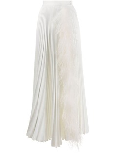Styland плиссированная юбка макси с перьями