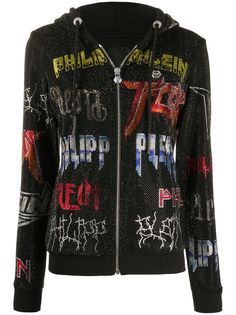 Philipp Plein худи на молнии с логотипом