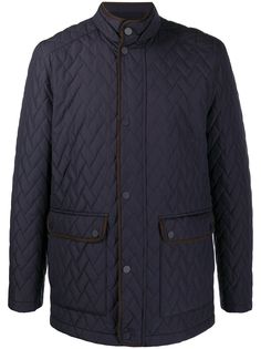 Corneliani стеганая куртка на пуговицах