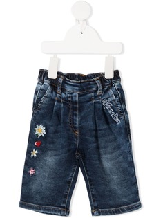 Monnalisa джинсы с цветочной вышивкой