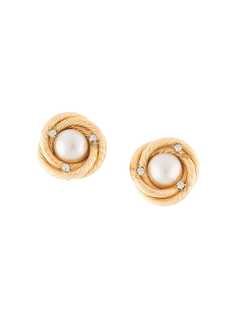 Chanel Pre-Owned серьги-клипсы с жемчугом