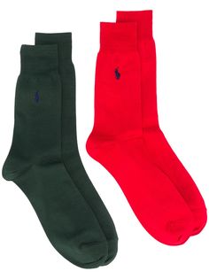 Polo Ralph Lauren две пары носков с вышитым логотипом