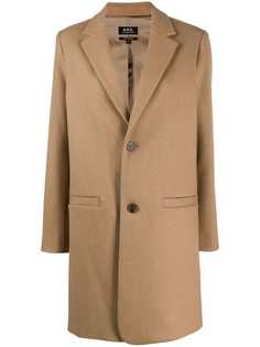 A.P.C. однобортное пальто