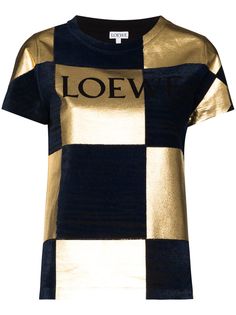 LOEWE футболка в шахматную клетку с логотипом