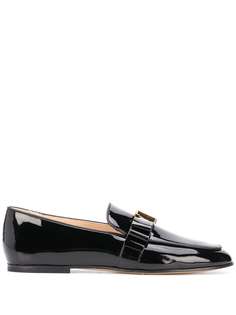 Tods блестящие лоферы с логотипом Tod`S