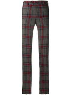 Pt01 клетчатые брюки прямого кроя