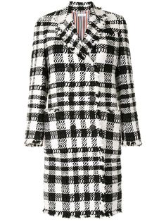 Thom Browne двубортное пальто в клетку