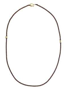 Luis Morais 18kt yellow gold and brown beaded necklace