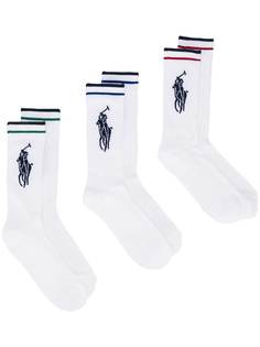 Polo Ralph Lauren комплект из трех пар носков с логотипом