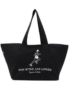 Sporty & Rich сумка-тоут с логотипом