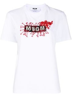 MSGM футболка с логотипом