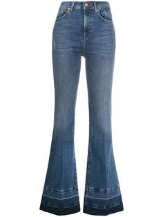 7 For All Mankind расклешенные джинсы с завышенной талией