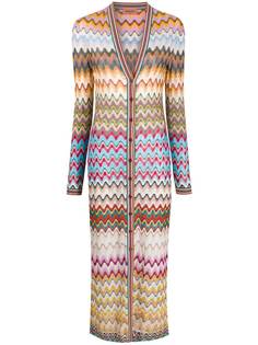 Missoni длинный кардиган с узором зигзаг