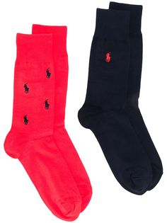 Polo Ralph Lauren комплект из двух пар носков с вышитым логотипом